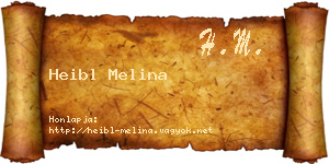 Heibl Melina névjegykártya